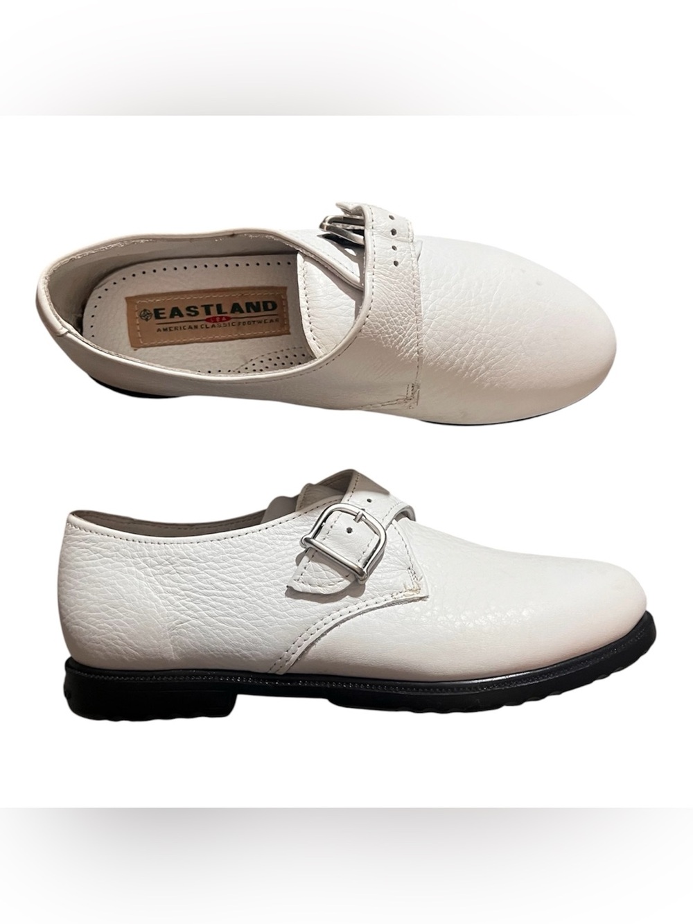 Eastland Women’s Portland White waterproof lea Leather golf shoes